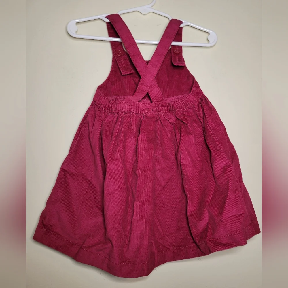 nwot carters 100% cotton courduroy red dress,  18 months